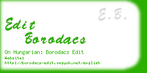 edit borodacs business card